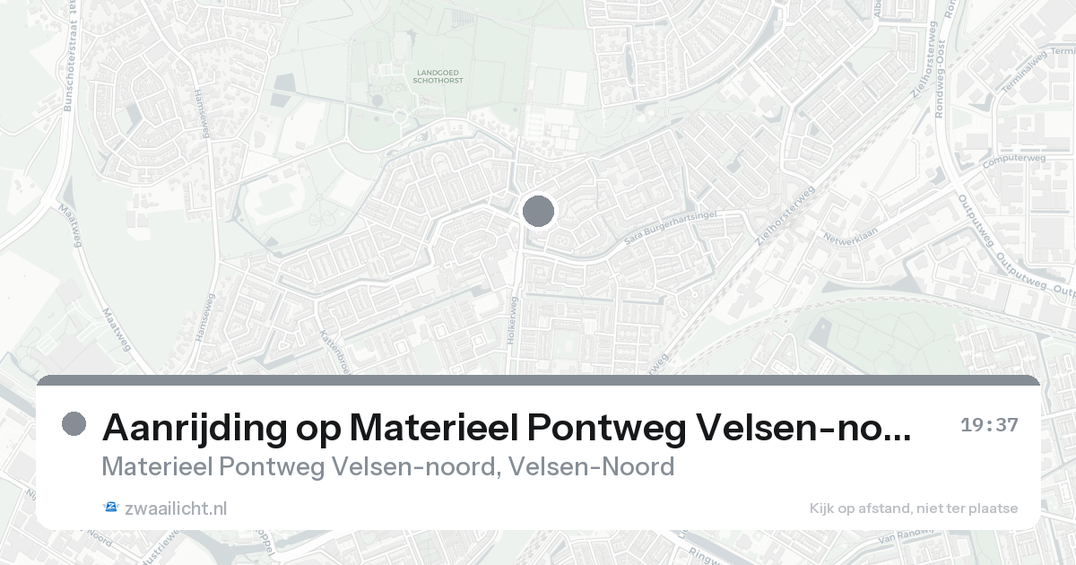 Aanrijding op Materieel Pontweg Velsen-noord in Velsen-Noord — 7 feb 2026