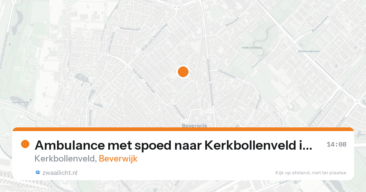 Ambulance met spoed naar Kerkbollenveld in Beverwijk — 15 aug 2026