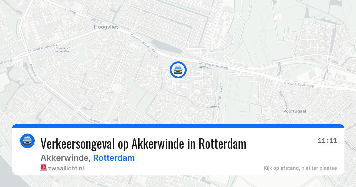 Verkeersongeval op Akkerwinde in Rotterdam — 10 aug 2026