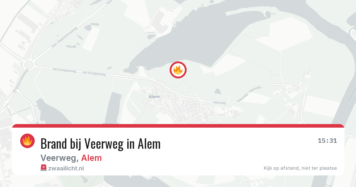Brand bij Veerweg in Alem — 19 jun 2026