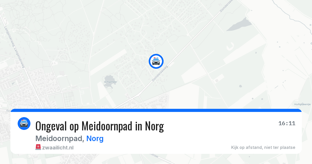 Ongeval op Meidoornpad in Norg — 23 mei 2026