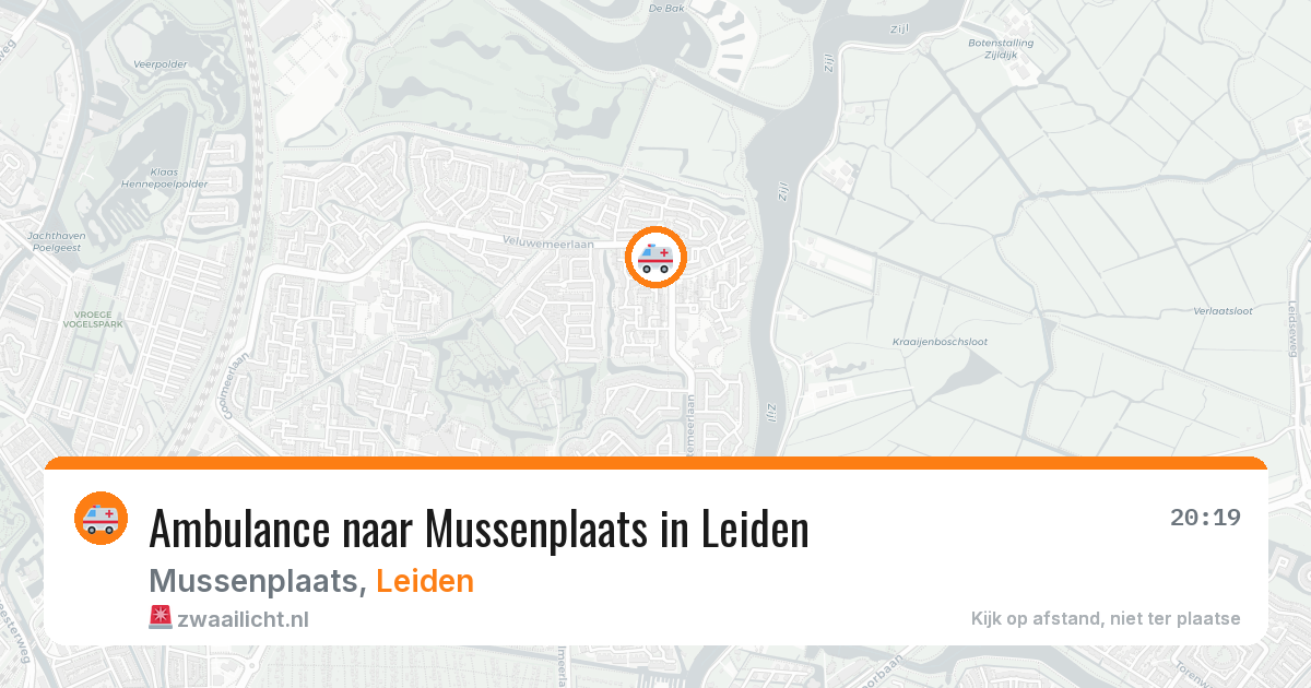 Ambulance naar Mussenplaats in Leiden — 18 jul 2026