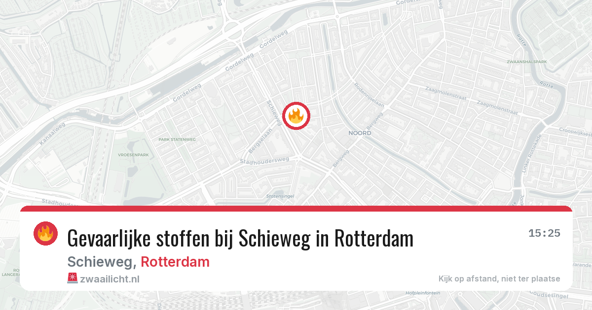 Gevaarlijke stoffen bij Schieweg in Rotterdam — 18 mei 2026
