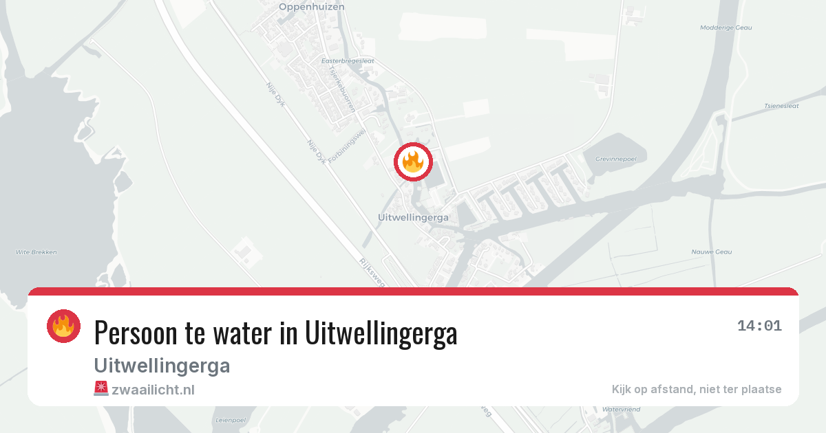 Persoon te water in Uitwellingerga — 21 jun 2026