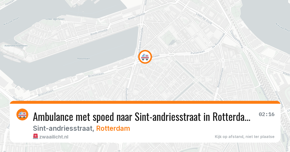 Ambulance met spoed naar Sint-andriesstraat in Rotterdam — 5 jun 2026