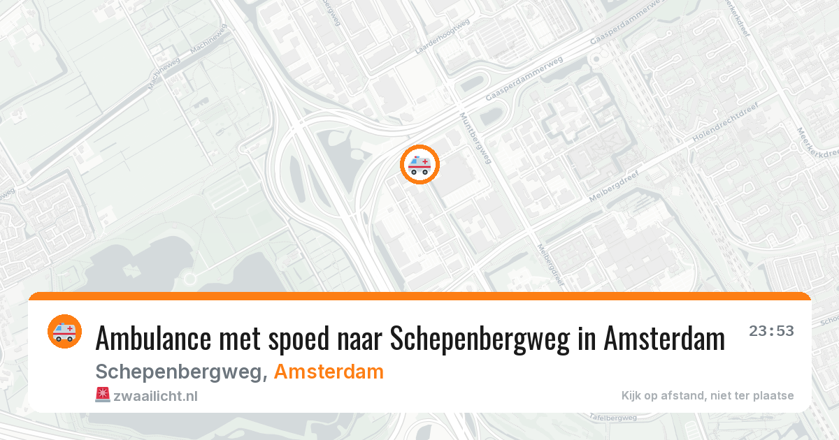 Ambulance met spoed naar Schepenbergweg in Amsterdam — 28 apr 2026
