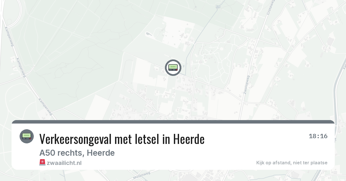 Verkeersongeval met letsel in Heerde — 2 aug 2026