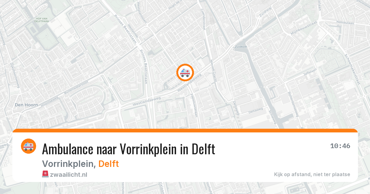 Ambulance naar Vorrinkplein in Delft — 20 feb 2026