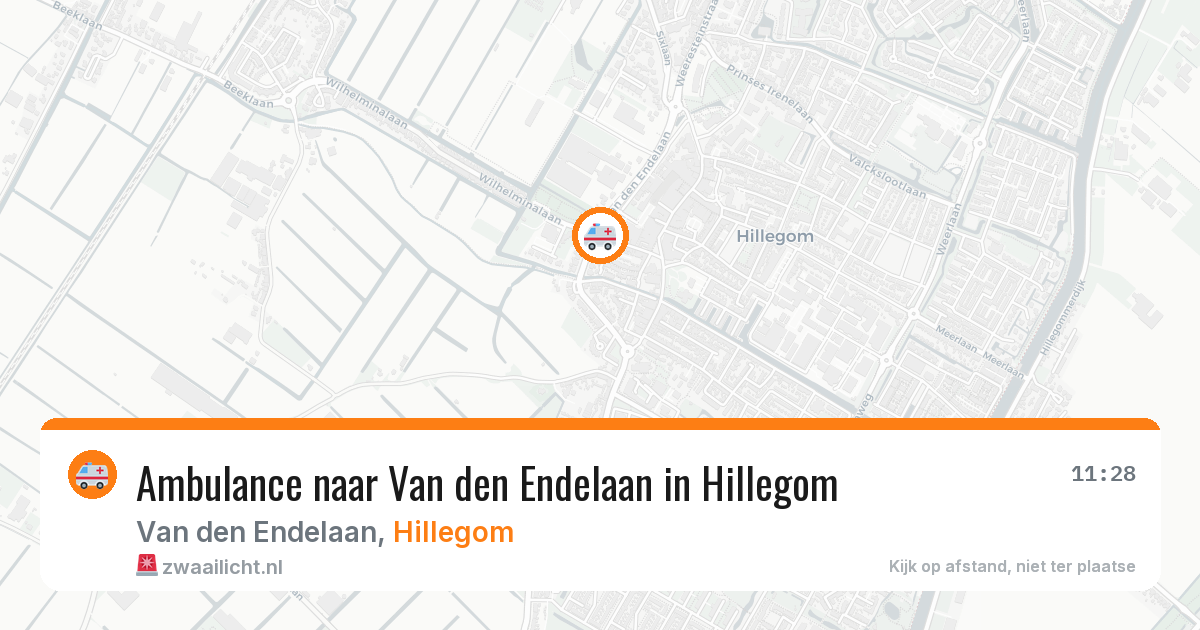 Ambulance naar Van den Endelaan in Hillegom — 8 apr 2026