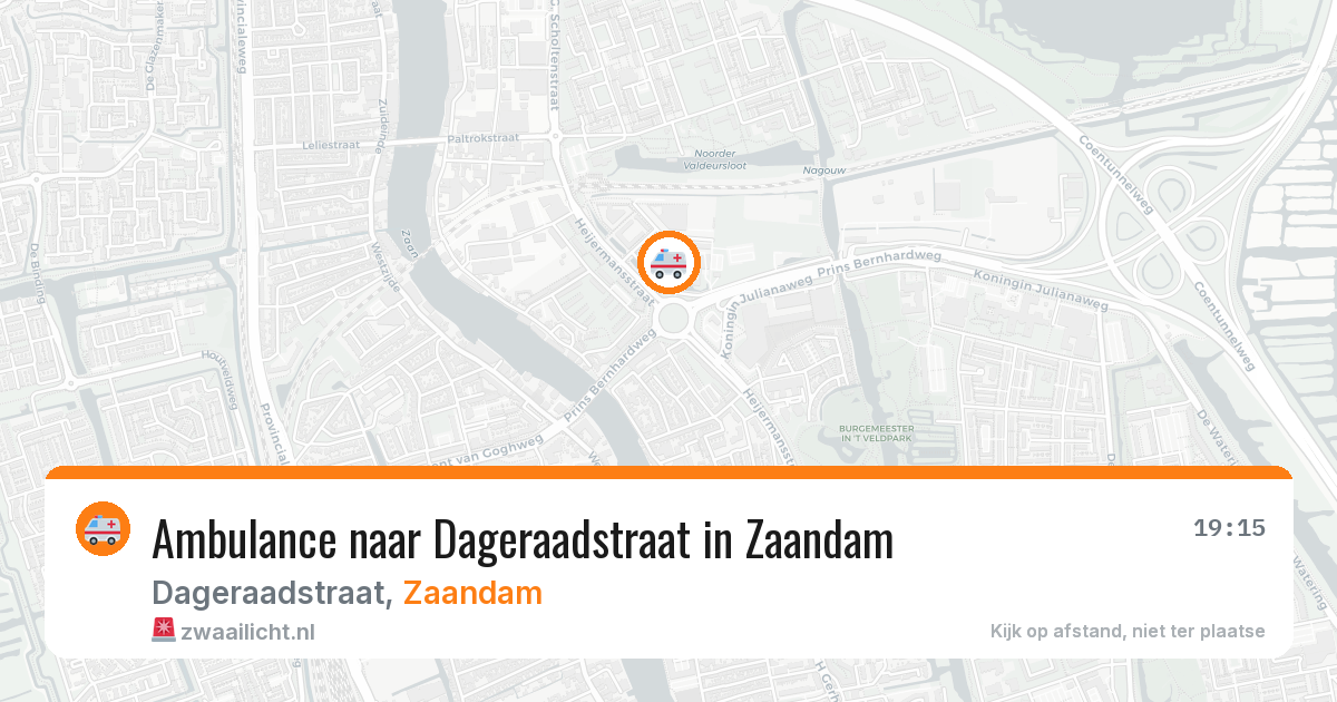 Ambulance naar Dageraadstraat in Zaandam — 1 jun 2026