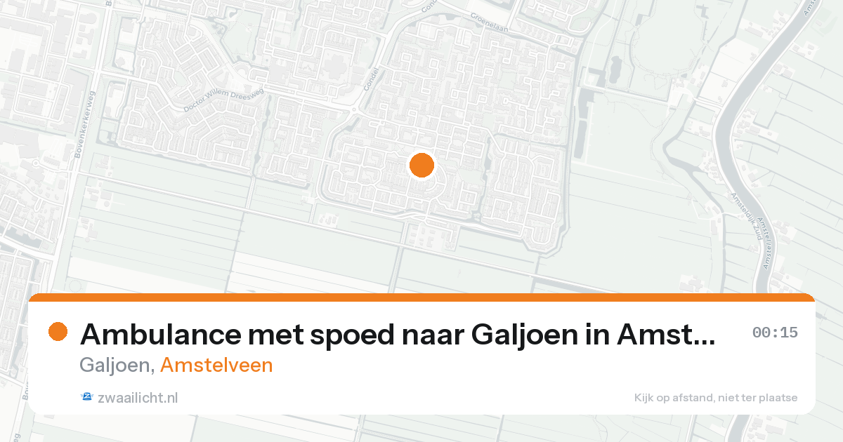 Ambulance met spoed naar Galjoen in Amstelveen — 23 aug 2026