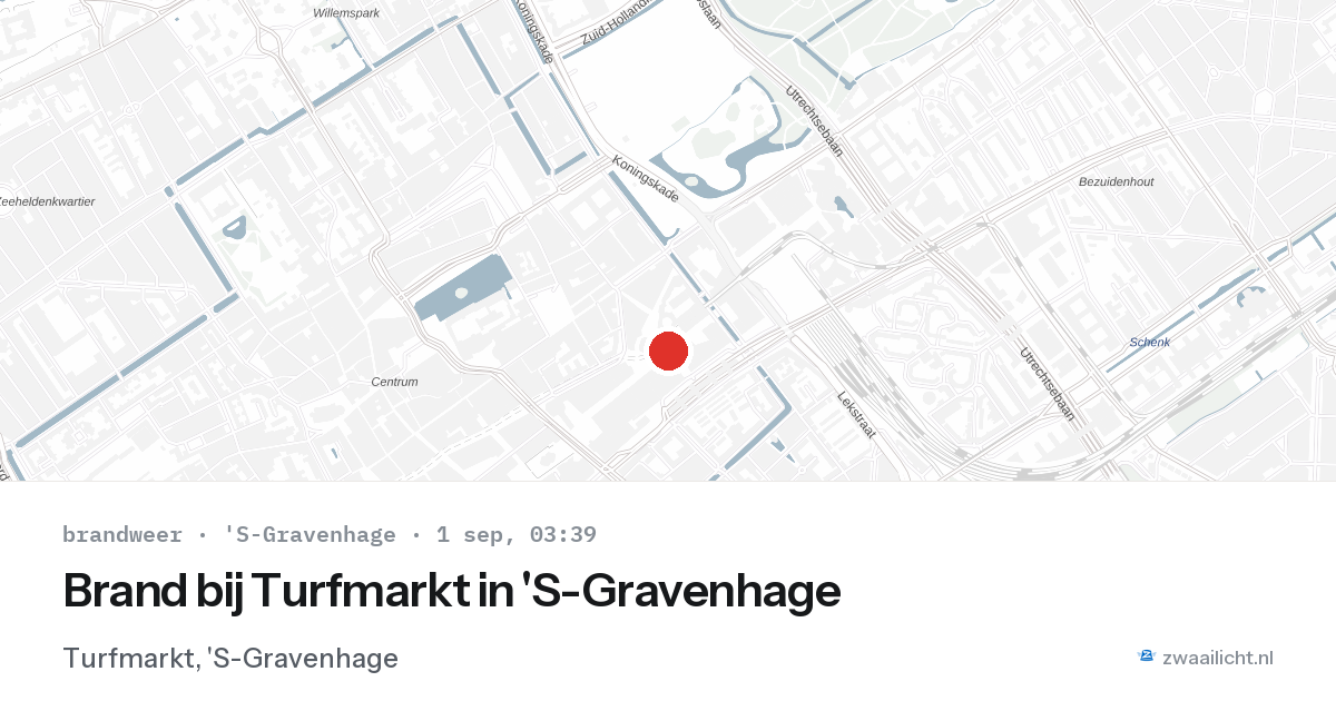 Brand bij Turfmarkt in 'S-Gravenhage — 1 sep 2026