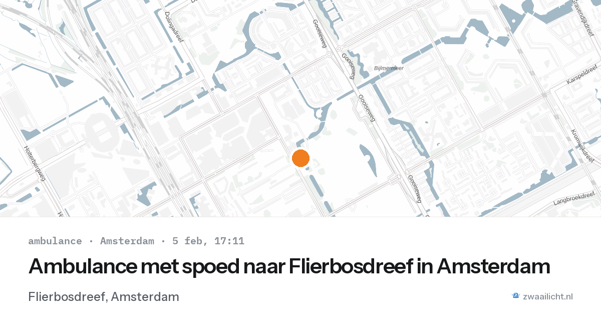 Ambulance met spoed naar Flierbosdreef in Amsterdam — 5 feb 2026