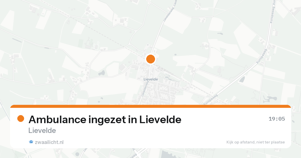 Ambulance ingezet in Lievelde — 1 aug 2026