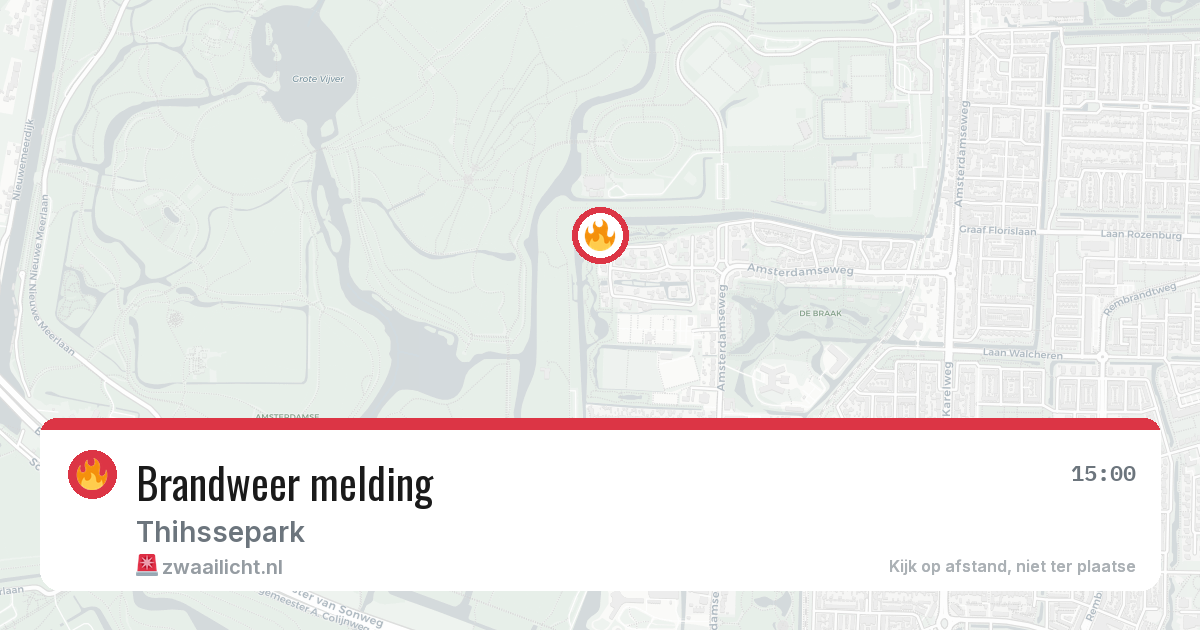 Brandweer melding — 25 jun 2026