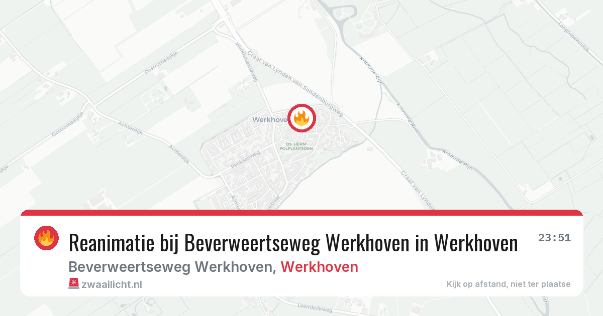 Reanimatie bij Beverweertseweg Werkhoven in Werkhoven — 22 apr 2026