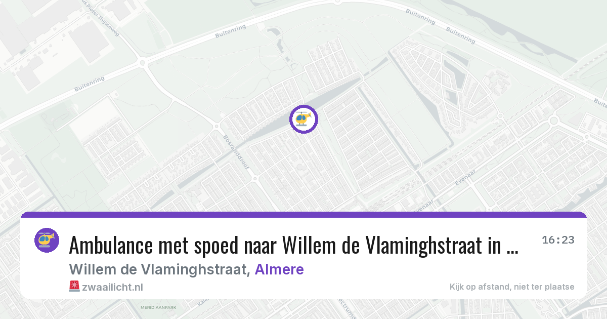 Ambulance met spoed naar Willem de Vlaminghstraat in Almere — 4 mrt 2026