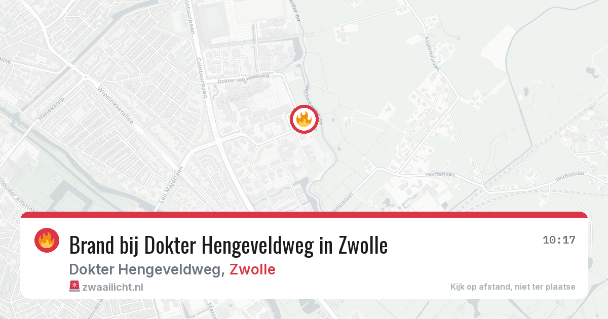 Brand bij Dokter Hengeveldweg in Zwolle — 29 mei 2026