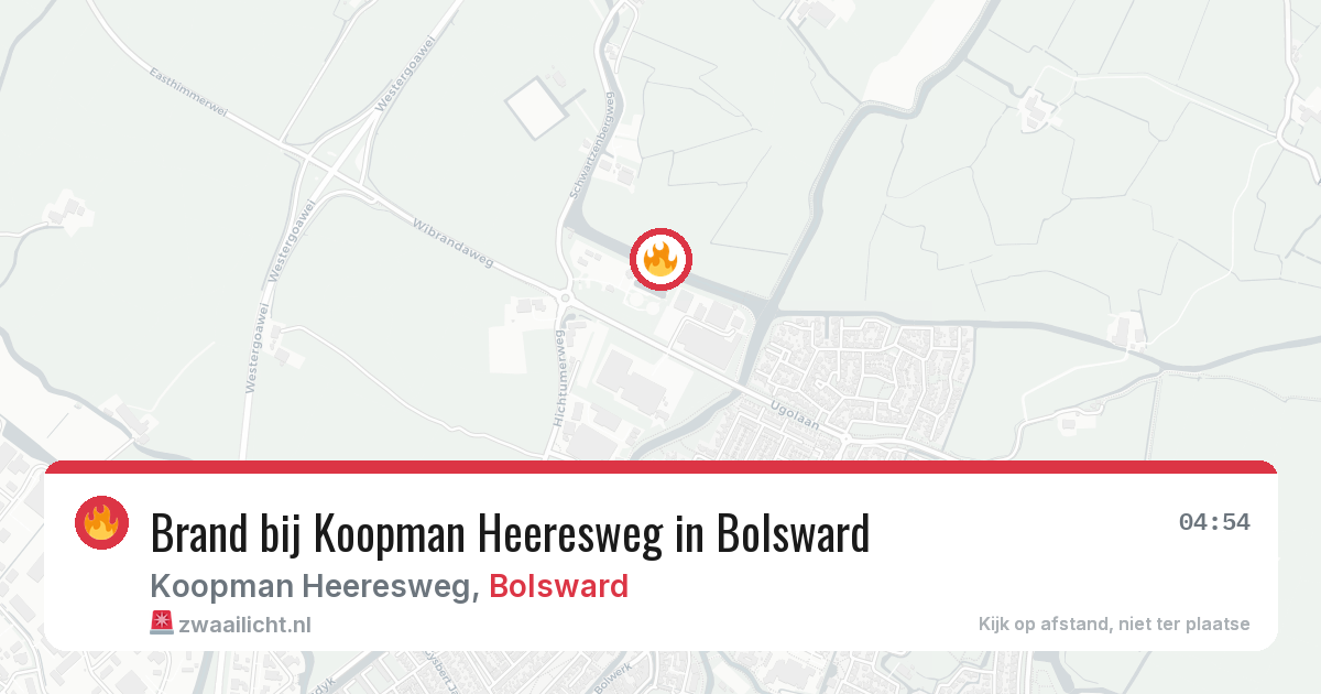 Brand bij Koopman Heeresweg in Bolsward — 30 jul 2026