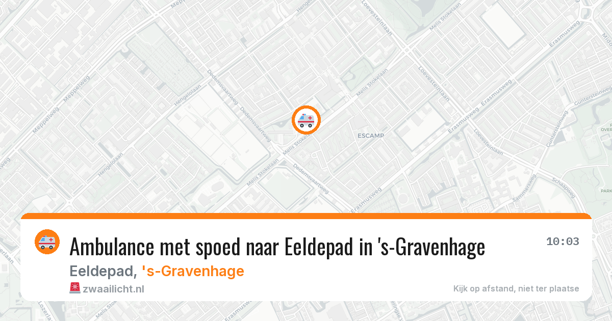Ambulance met spoed naar Eeldepad in 's-Gravenhage — 18 apr 2026