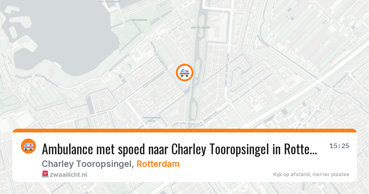 Ambulance met spoed naar Charley Tooropsingel in Rotterdam — 18 mrt 2026