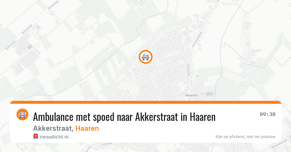 Ambulance met spoed naar Akkerstraat in Haaren — 24 mei 2026
