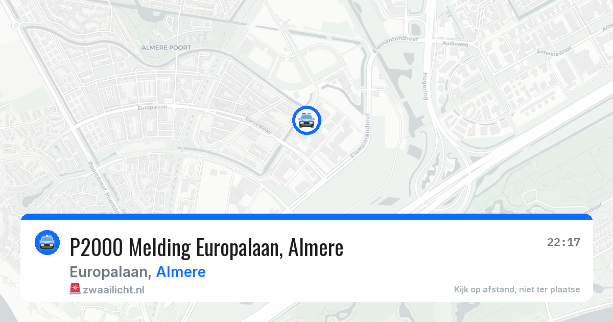 P2000 Melding Europalaan, Almere — 5 apr 2026