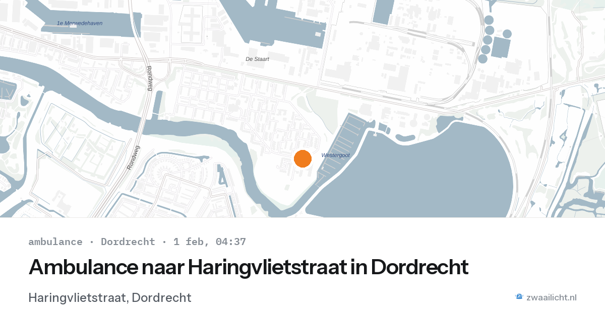 Ambulance naar Haringvlietstraat in Dordrecht — 1 feb 2026