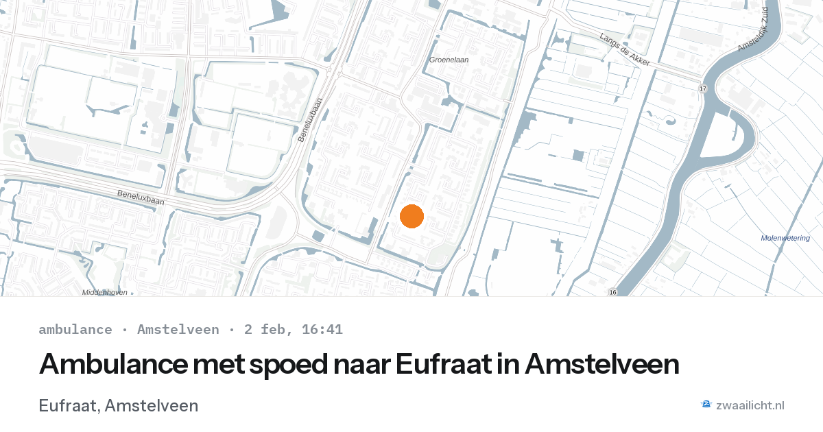 Ambulance met spoed naar Eufraat in Amstelveen — 2 feb 2026
