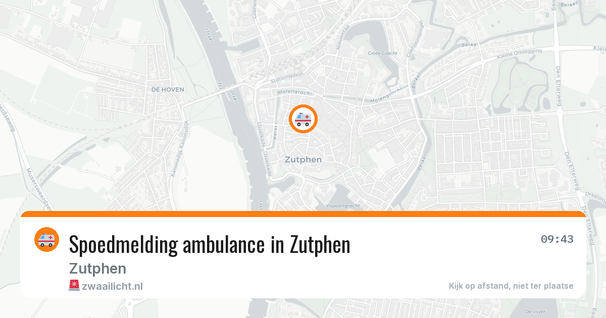 Spoedmelding ambulance in Zutphen — 31 jul 2026