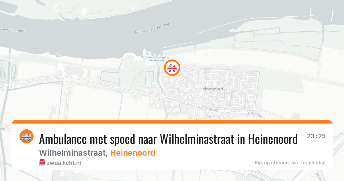 Ambulance met spoed naar Wilhelminastraat in Heinenoord — 26 jun 2026