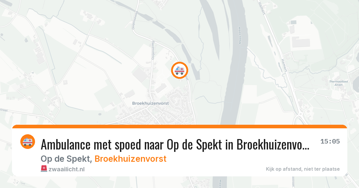 Ambulance met spoed naar Op de Spekt in Broekhuizenvorst — 24 jul 2026