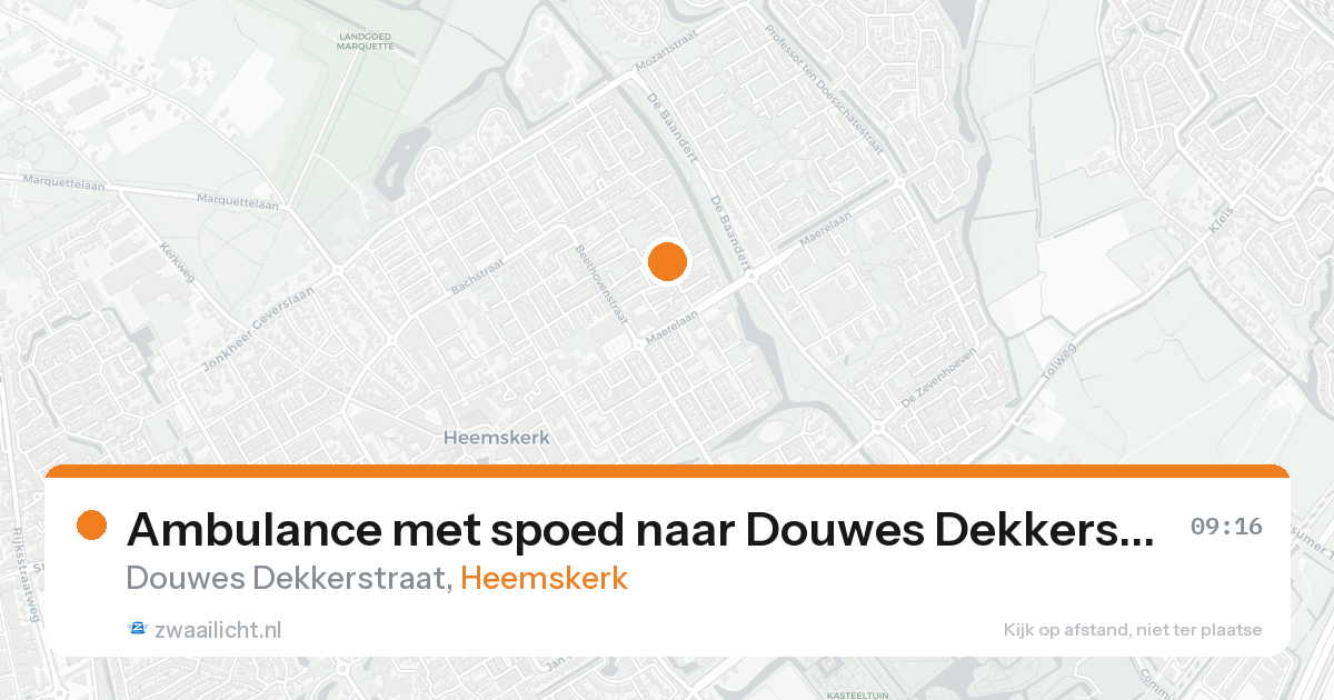 Ambulance met spoed naar Douwes Dekkerstraat in Heemskerk — 21 aug 2026