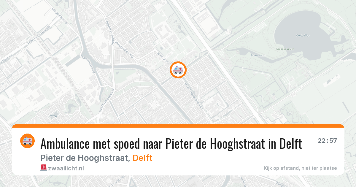 Ambulance met spoed naar Pieter de Hooghstraat in Delft — 10 feb 2026