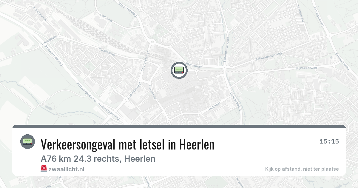Verkeersongeval met letsel in Heerlen — 31 jul 2026