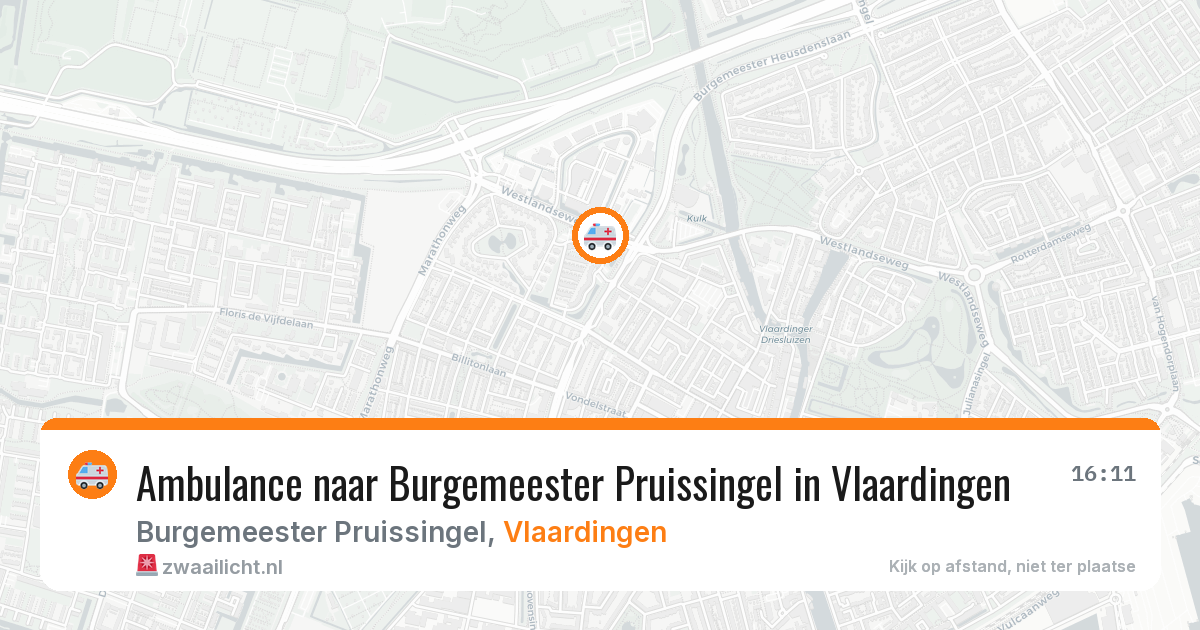 Ambulance naar Burgemeester Pruissingel in Vlaardingen — 30 mrt 2026