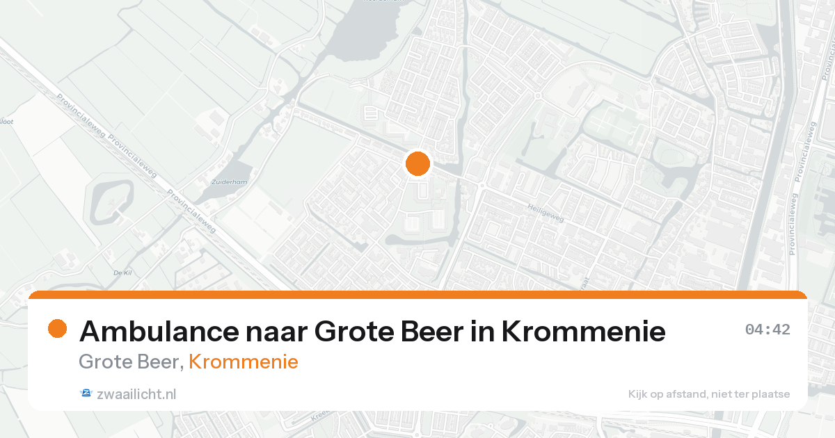 Ambulance naar Grote Beer in Krommenie — 18 aug 2026