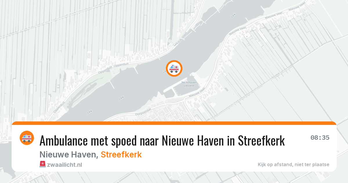 Ambulance met spoed naar Nieuwe Haven in Streefkerk — 18 jun 2026