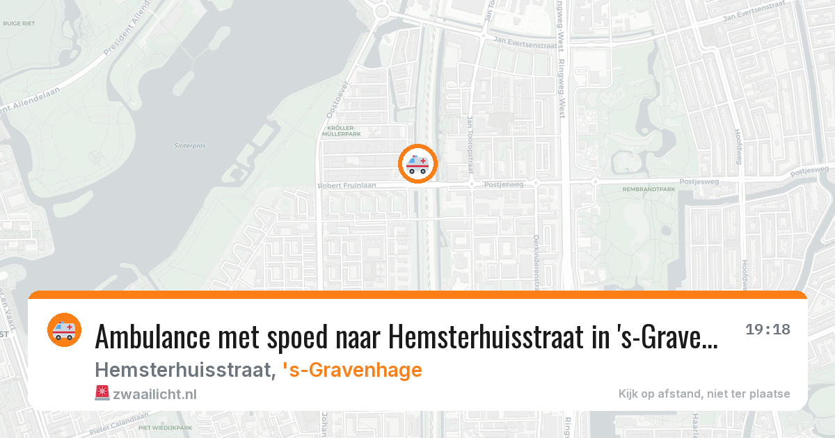 Ambulance met spoed naar Hemsterhuisstraat in 's-Gravenhage — 12 mrt 2026