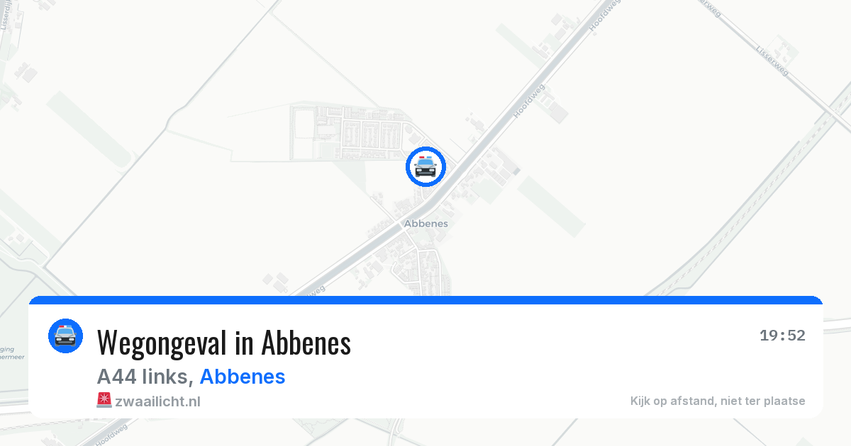 Wegongeval in Abbenes — 7 jul 2026