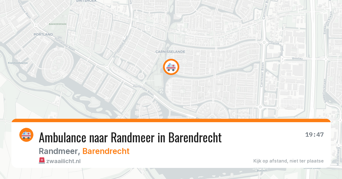 Ambulance naar Randmeer in Barendrecht — 16 jun 2026