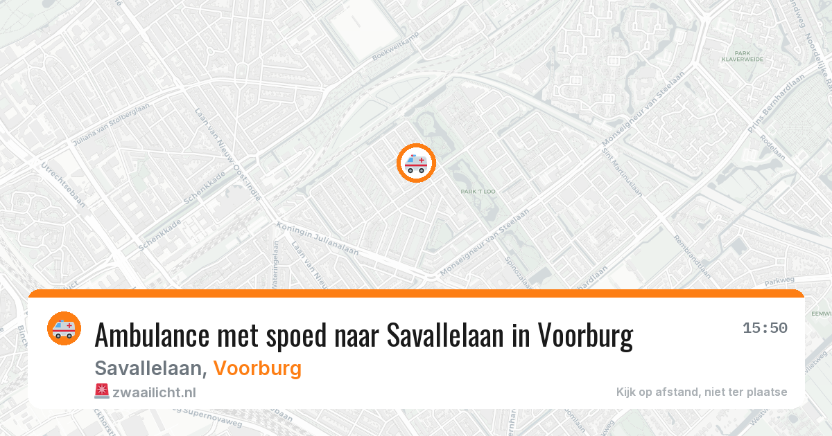 Ambulance met spoed naar Savallelaan in Voorburg — 18 mrt 2026