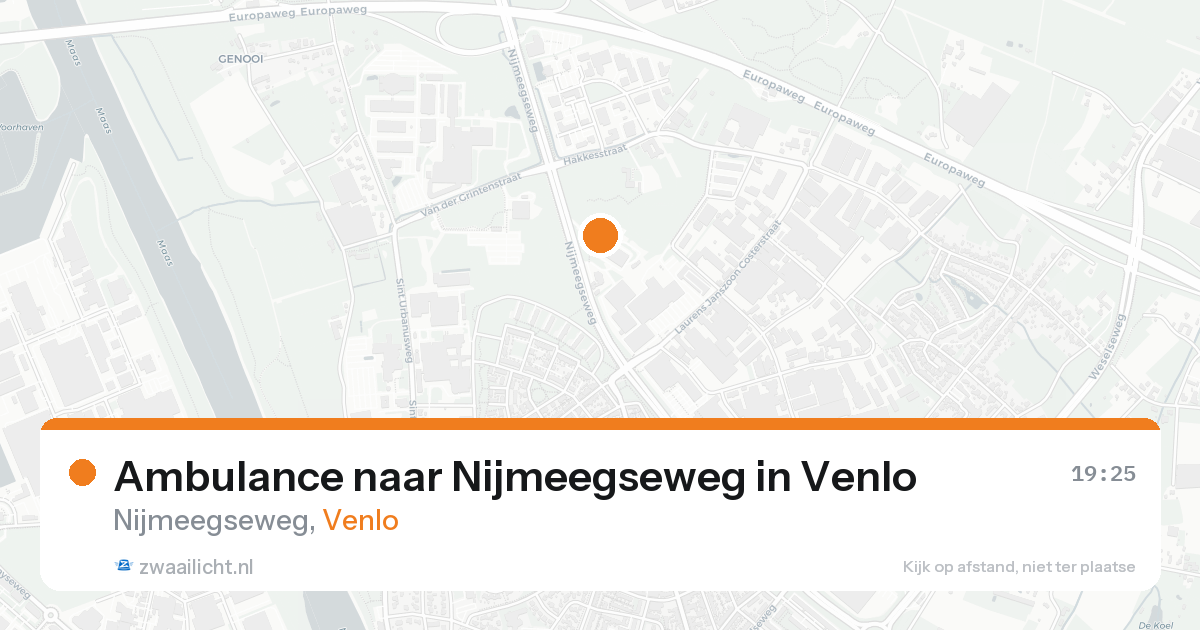 Ambulance naar Nijmeegseweg in Venlo — 23 aug 2026