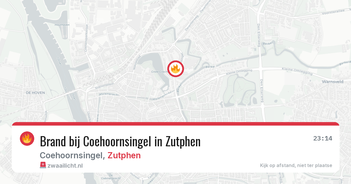 Brand bij Coehoornsingel in Zutphen — 21 jun 2026