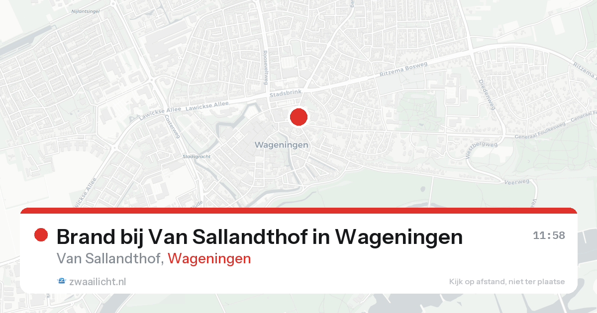 Brand bij Van Sallandthof in Wageningen — 10 mrt 2026