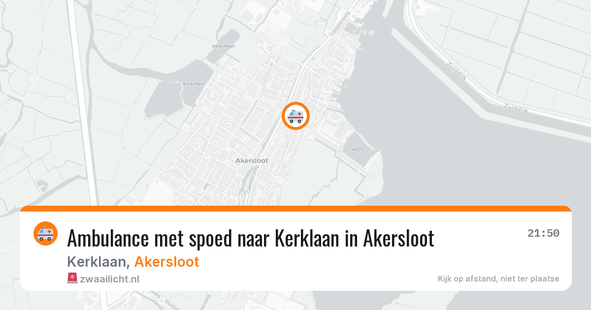 Ambulance met spoed naar Kerklaan in Akersloot — 22 jun 2026