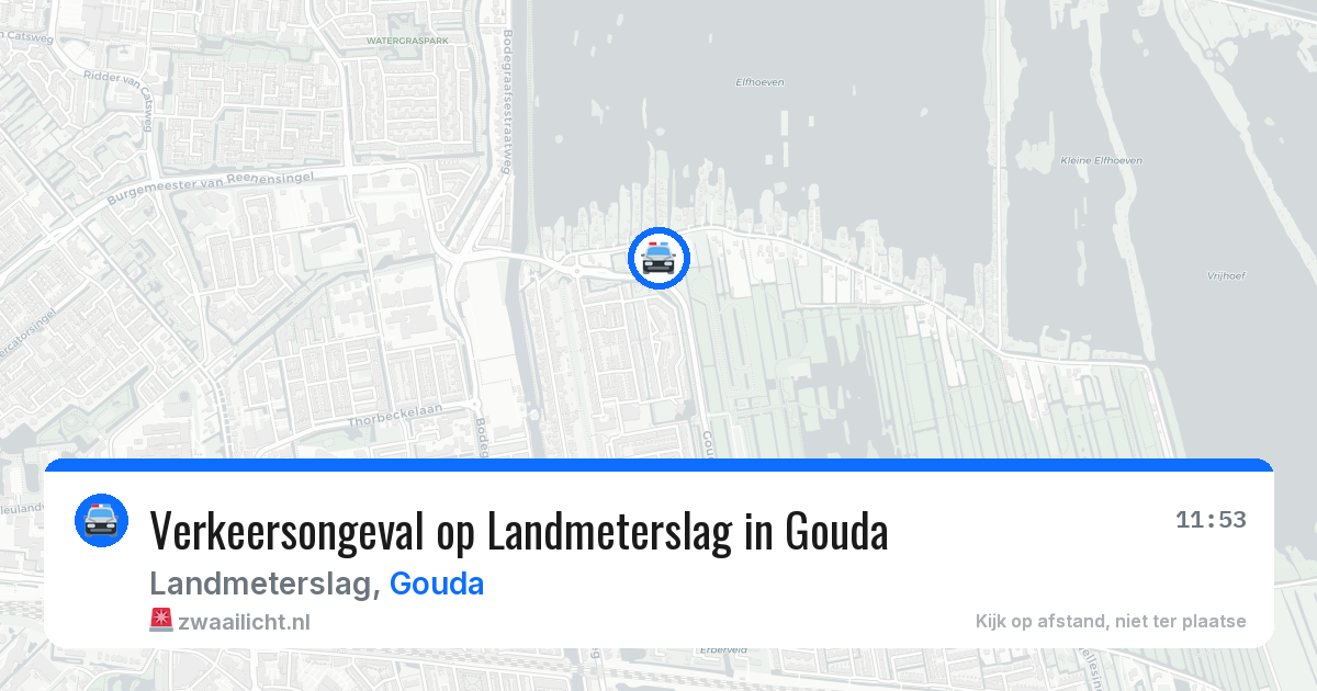 Verkeersongeval op Landmeterslag in Gouda — 19 mei 2026