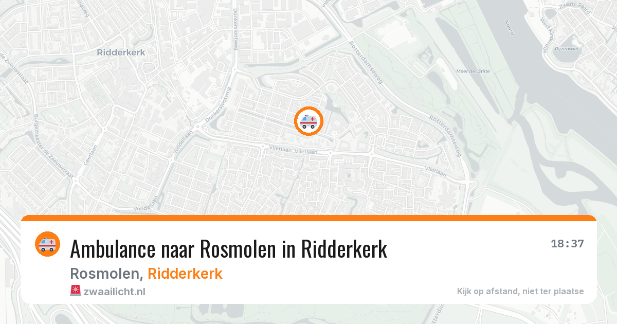 Ambulance naar Rosmolen in Ridderkerk — 27 jun 2026