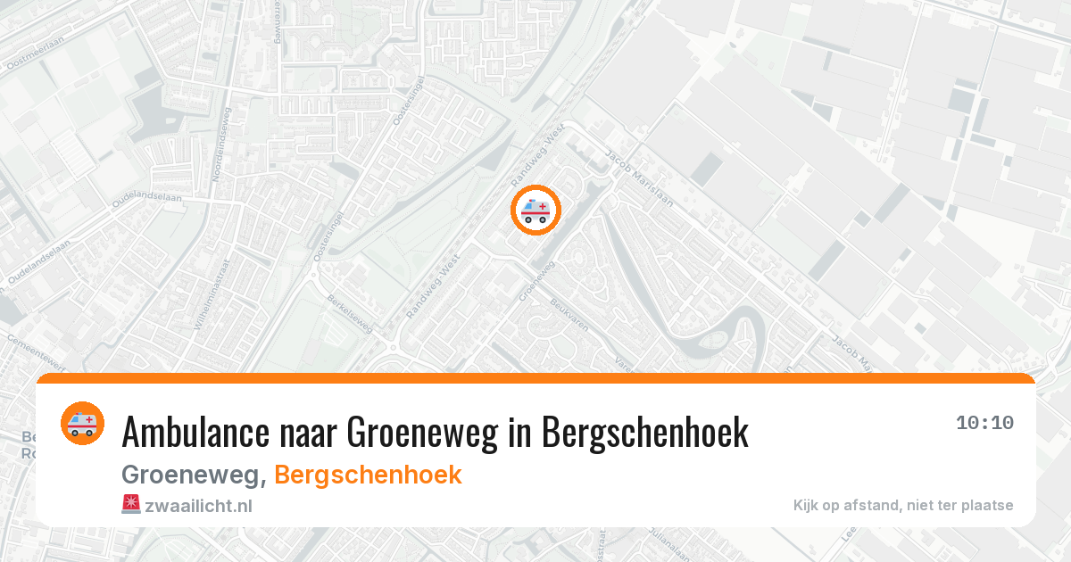 Ambulance naar Groeneweg in Bergschenhoek — 2 jun 2026