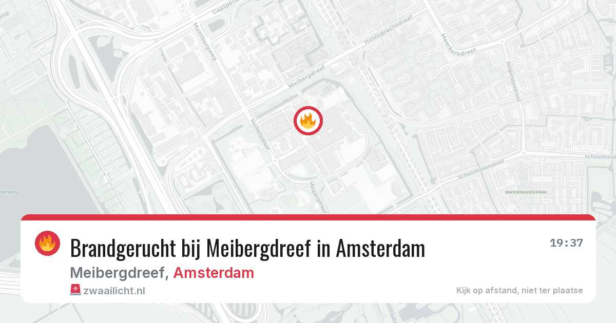 Brandgerucht bij Meibergdreef in Amsterdam — 2 jul 2026